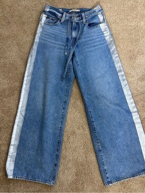 🏛️Levi’s Cinch Baggy XL Straight Jeans - Silver Stripe. Size 25 Open Offers!